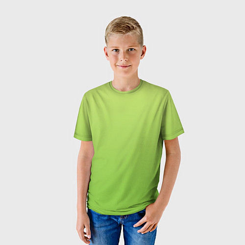 Детская футболка Color lime green / 3D-принт – фото 3