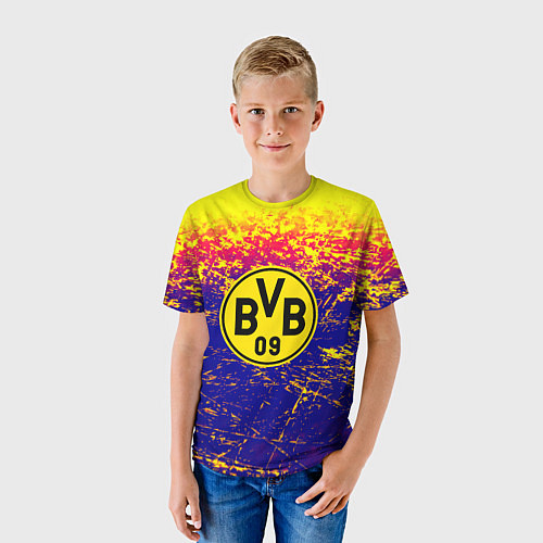Детская футболка Borussia краски / 3D-принт – фото 3