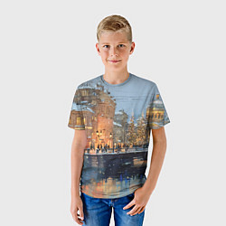 Футболка детская Снежный вечер в Питере, цвет: 3D-принт — фото 2