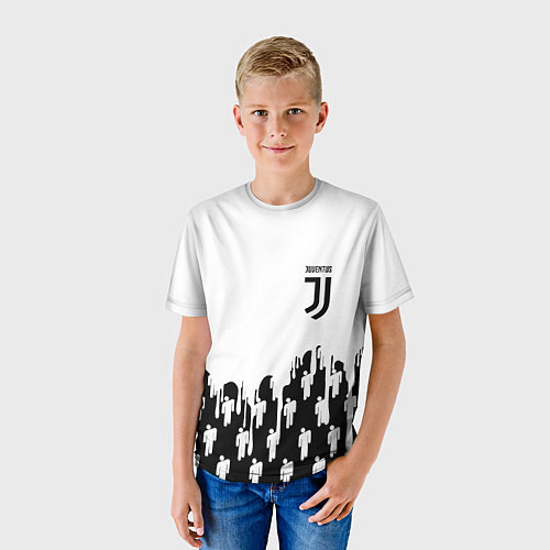 Детская футболка Ювентус краски люди / 3D-принт – фото 3