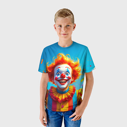 Детская футболка Весёлый клоун с шаром / 3D-принт – фото 3