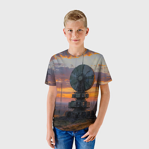 Детская футболка Радиоэфир на закате / 3D-принт – фото 3