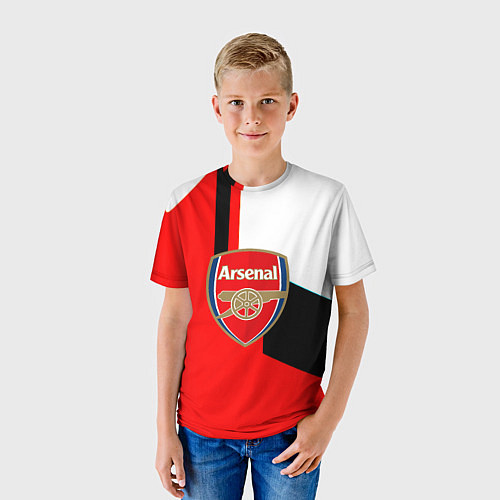 Детская футболка Арсенал геометрия спорт / 3D-принт – фото 3