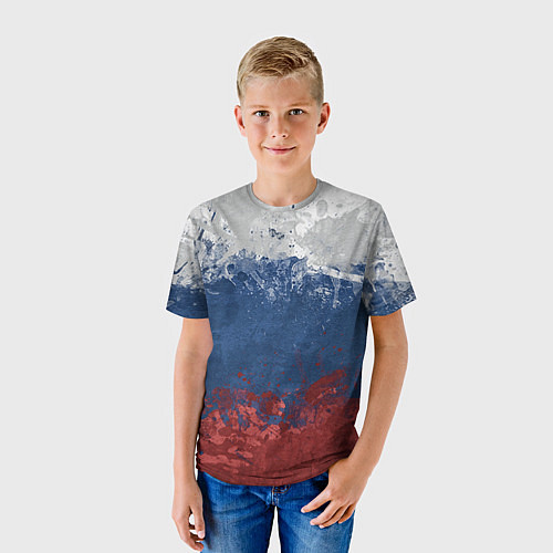 Детская футболка Флаг России / 3D-принт – фото 3