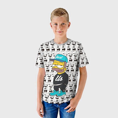 Детская футболка Bart Just Us / 3D-принт – фото 3