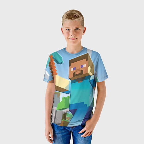 Детская футболка Minecraft World / 3D-принт – фото 3
