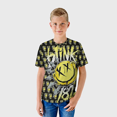 Детская футболка Blink-182: Smile / 3D-принт – фото 3