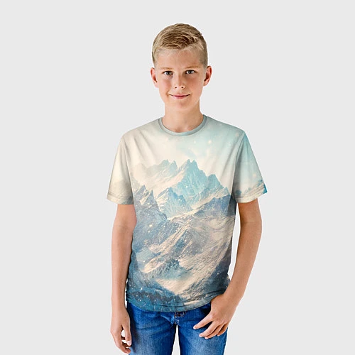 Детская футболка Горы / 3D-принт – фото 3