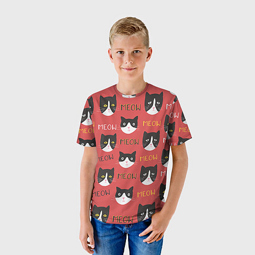 Детская футболка Meow / 3D-принт – фото 3