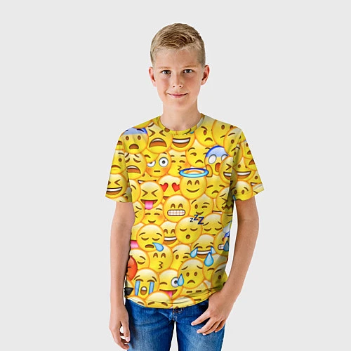Детская футболка Emoji / 3D-принт – фото 3
