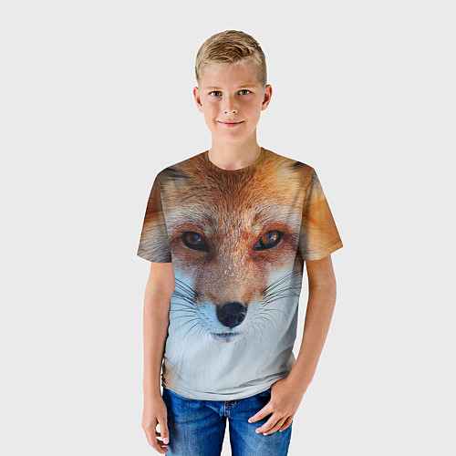 Детская футболка Взгляд лисы / 3D-принт – фото 3