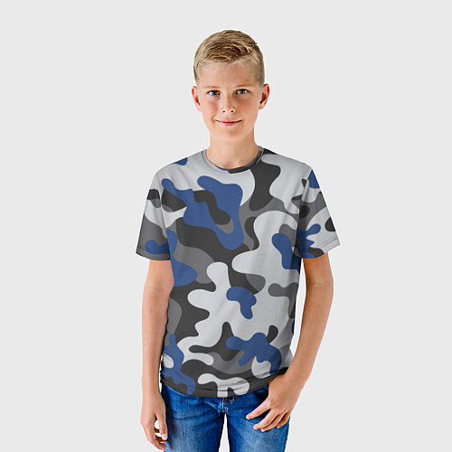 Детская футболка Зимний камуфляж / 3D-принт – фото 3