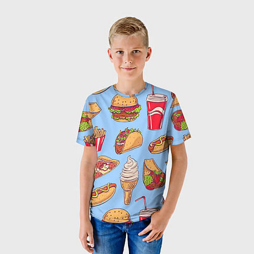 Детская футболка Еда / 3D-принт – фото 3