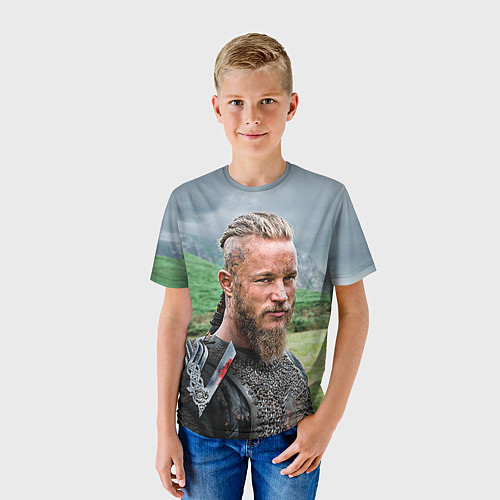 Детская футболка Рагнар Лодброк / 3D-принт – фото 3