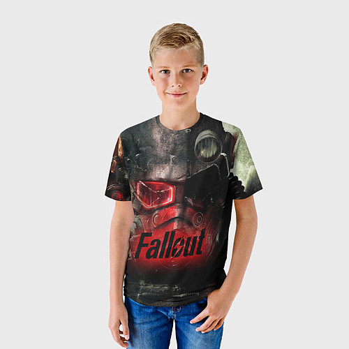Детская футболка Fallout Red / 3D-принт – фото 3