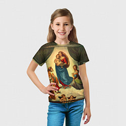 Футболка детская Сикстинская Мадонна, цвет: 3D-принт — фото 2