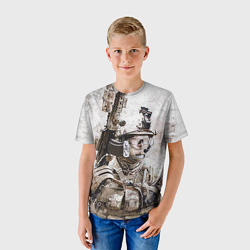 Детская футболка ФСБ Альфа / 3D-принт – фото 3