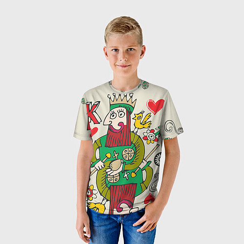 Детская футболка Червовый король / 3D-принт – фото 3