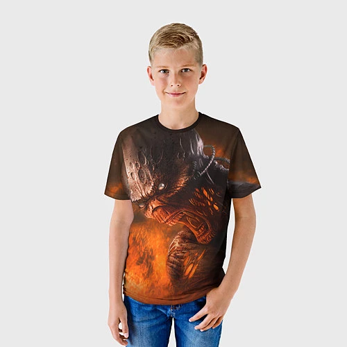 Детская футболка DOOM imp / 3D-принт – фото 3