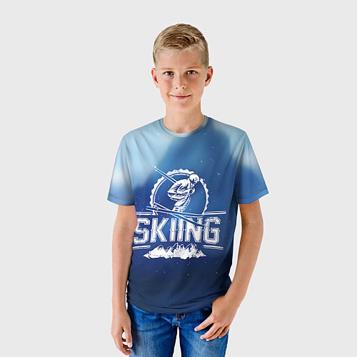 Детская футболка Лыжный спорт / 3D-принт – фото 3