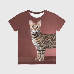 Футболка детская Удивленная киса, цвет: 3D-принт