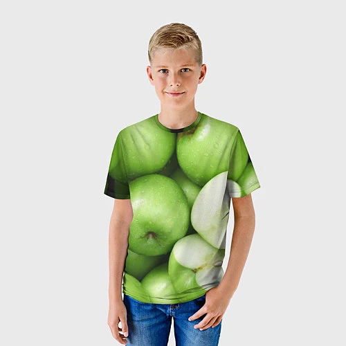 Детская футболка Яблочная / 3D-принт – фото 3