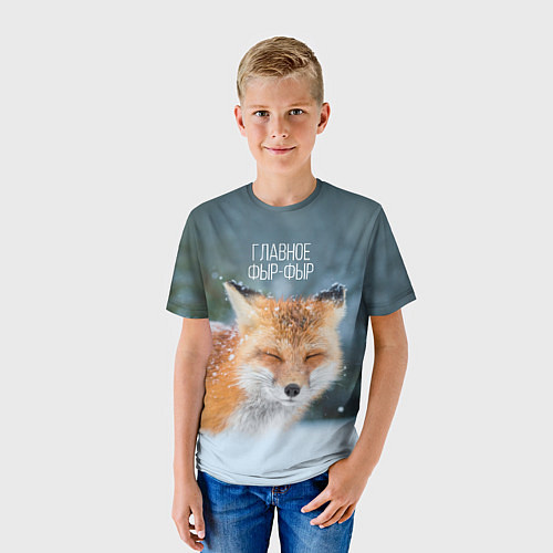 Детская футболка Лисичка фыр-фыр / 3D-принт – фото 3