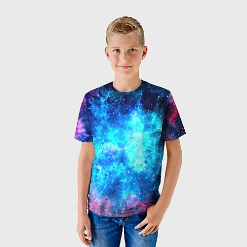Детская футболка Голубая вселенная / 3D-принт – фото 3