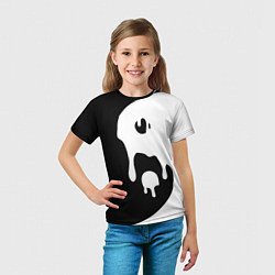 Футболка детская Инь Янь, цвет: 3D-принт — фото 2