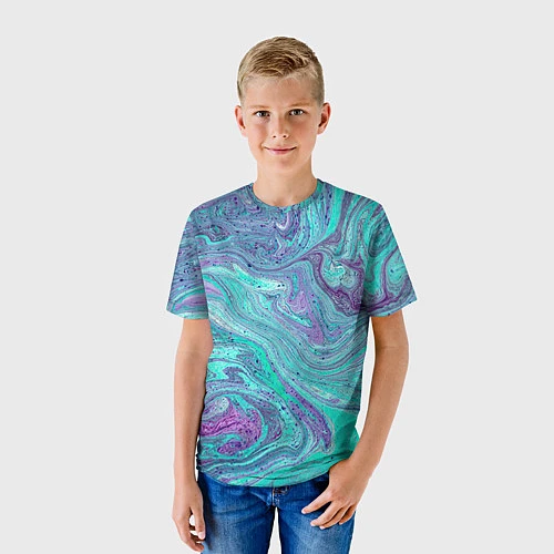 Детская футболка Смесь красок / 3D-принт – фото 3
