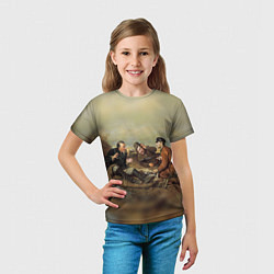 Футболка детская Русские охотники, цвет: 3D-принт — фото 2