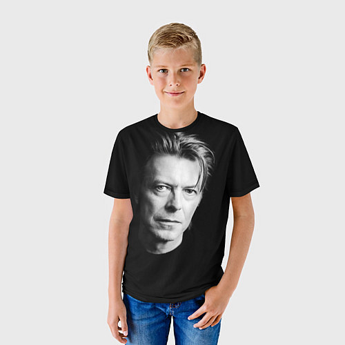 Детская футболка David Bowie: Black Face / 3D-принт – фото 3