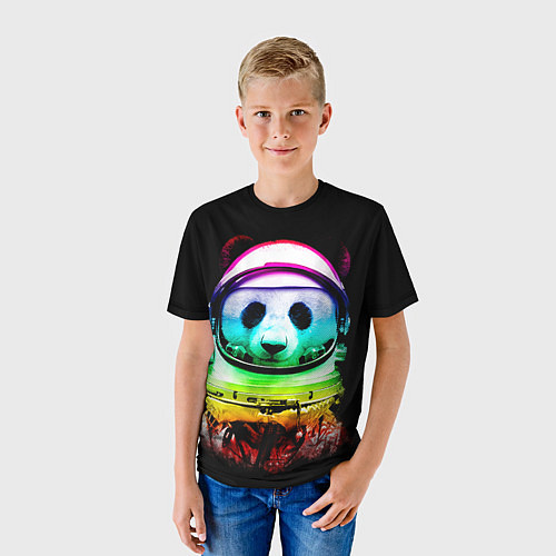 Детская футболка Панда космонавт / 3D-принт – фото 3