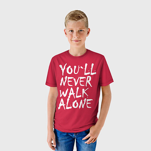 Детская футболка You'll never walk alone / 3D-принт – фото 3