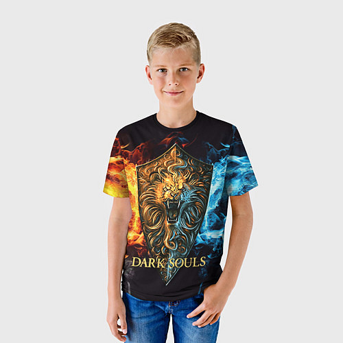Детская футболка Dark Souls: Lion Shield / 3D-принт – фото 3