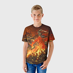 Футболка детская Dark Souls: Fire Dragon, цвет: 3D-принт — фото 2