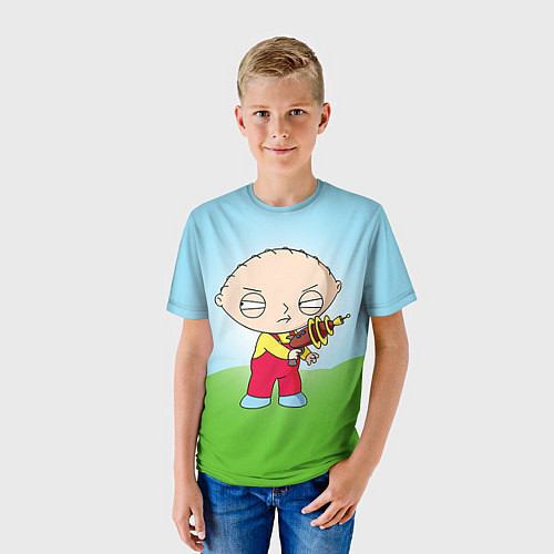 Детская футболка Стьюи с пистолетом / 3D-принт – фото 3