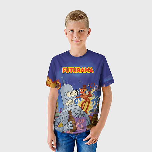 Детская футболка Futurama Devil / 3D-принт – фото 3