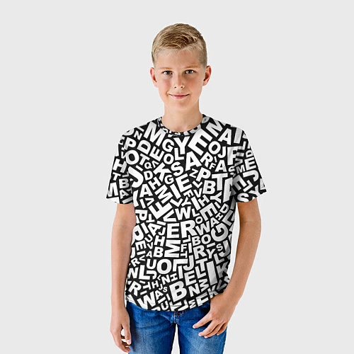 Детская футболка Английский алфавит / 3D-принт – фото 3