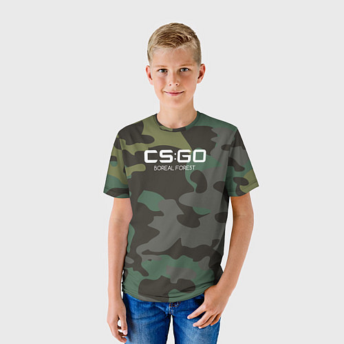 Детская футболка Cs:go - Boreal Forest Северный лес / 3D-принт – фото 3