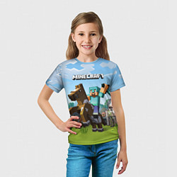 Футболка детская Minecraft Rider, цвет: 3D-принт — фото 2