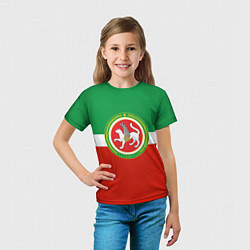 Футболка детская Татарстан: флаг, цвет: 3D-принт — фото 2