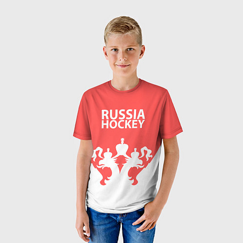 Детская футболка Russia Hockey / 3D-принт – фото 3