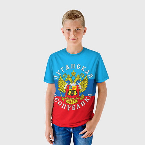 Детская футболка Луганская республика / 3D-принт – фото 3