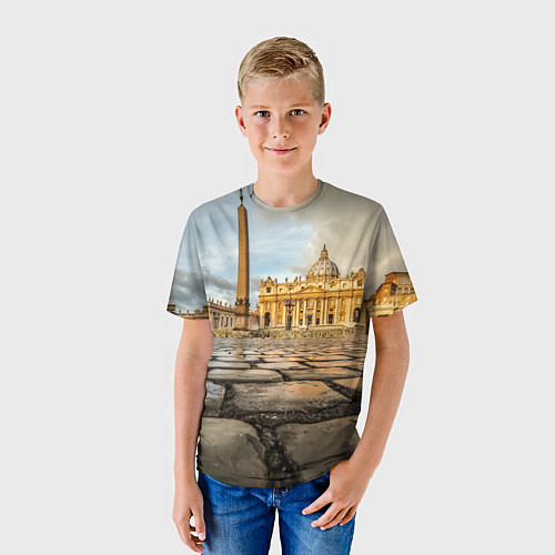 Детская футболка Площадь святого Петра / 3D-принт – фото 3