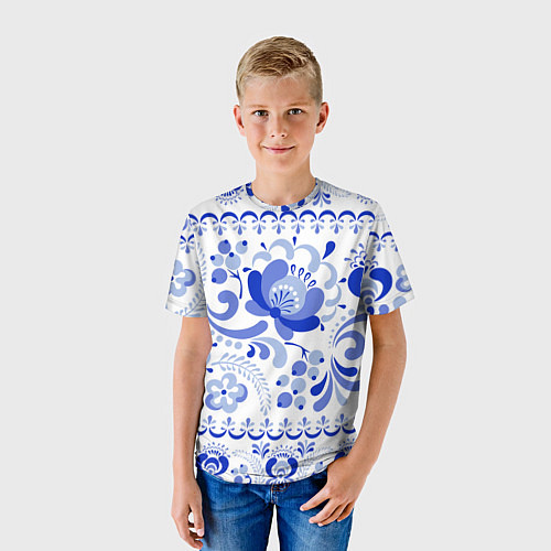 Детская футболка Гжель 2 / 3D-принт – фото 3