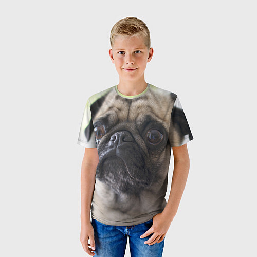 Детская футболка Мопс / 3D-принт – фото 3