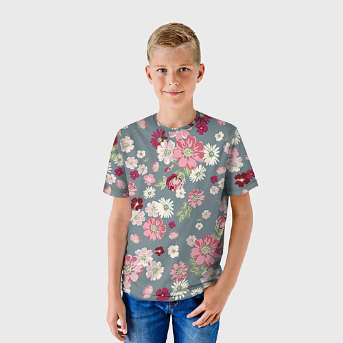 Детская футболка Цветочки / 3D-принт – фото 3
