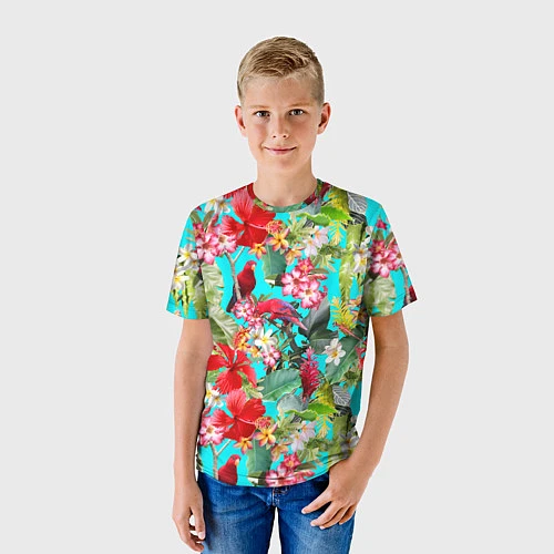 Детская футболка Тропический мир / 3D-принт – фото 3