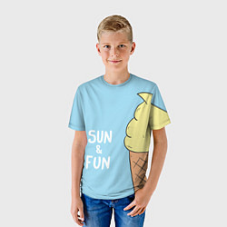 Футболка детская Sun & Fun, цвет: 3D-принт — фото 2